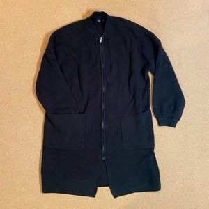 Long zip up sweater, size medium